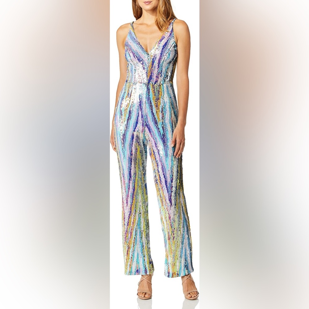 Dress the Population Charlie Multicolor Sequin Jumpsuit